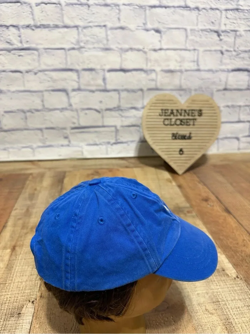 Ralph Lauren Hat Toddler Polo Elastic Back Baseball Blue w/ Cream pony